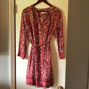 Loft tie waist dress